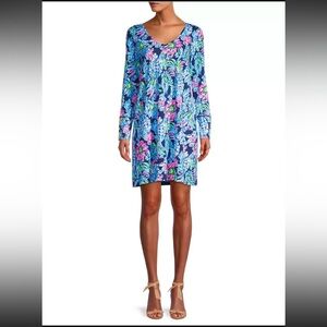 Lilly Pulitzer- Kaisley Dual-Neck, High Tide Navy, Pineapple Paradise Dress XS
